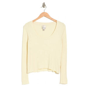 Industry Republic Clothing Women's Small Waffle Knit Long Sleeve Sweater NWT